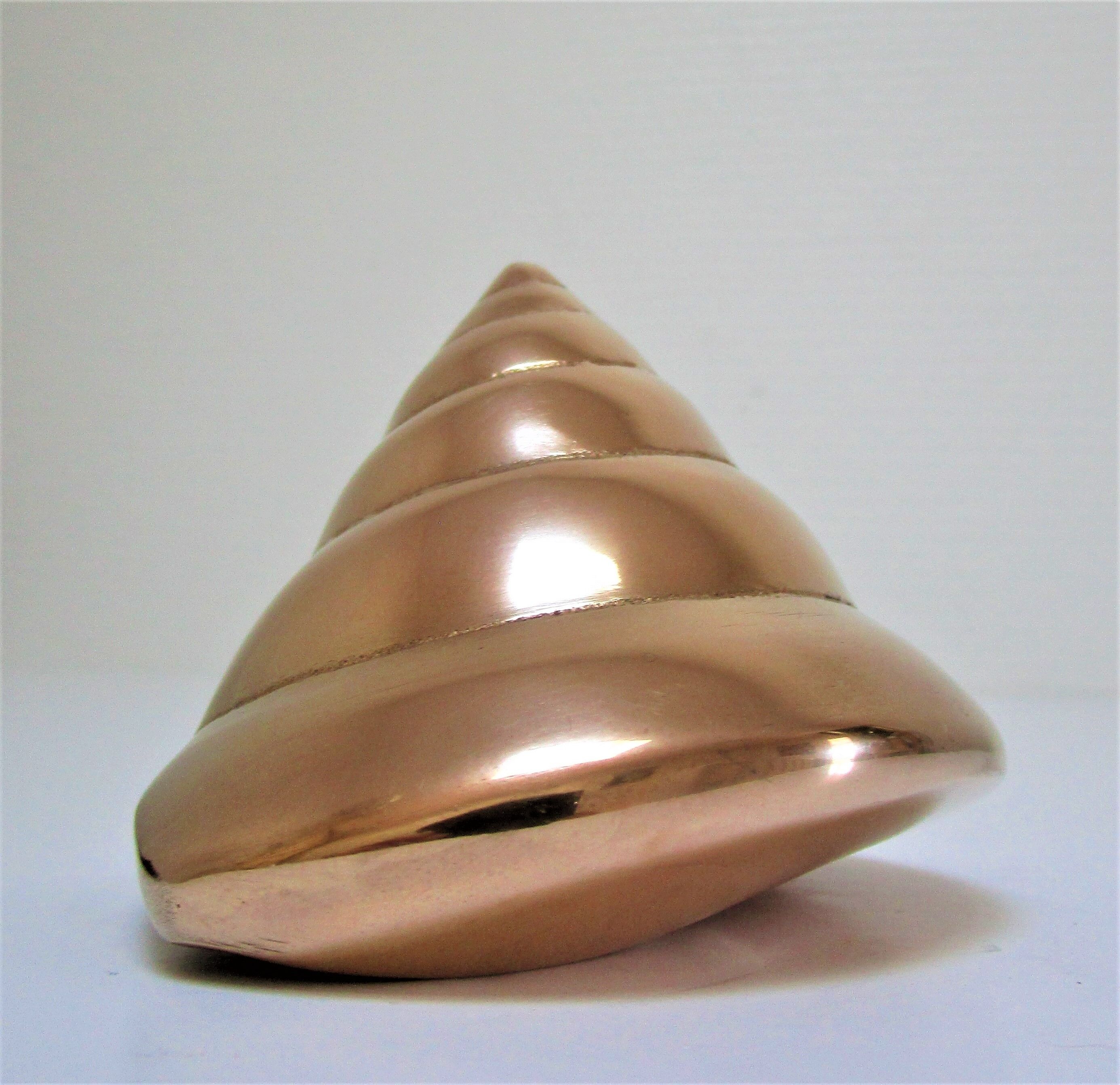 Vintage solid brass shell sculptural paperweight