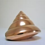 Vintage solid brass shell sculptural paperweight
