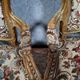 Pair of Louis XV style Baroque armchairs in gilded and carved wood circa 1900