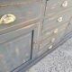 Cabinet bahut seven drawers and two doors patina gray