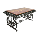 Coffee table in marble and wrought iron, circa 1940