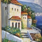 Old Oil Painting Frame Gold Provence Mediterranean Italy