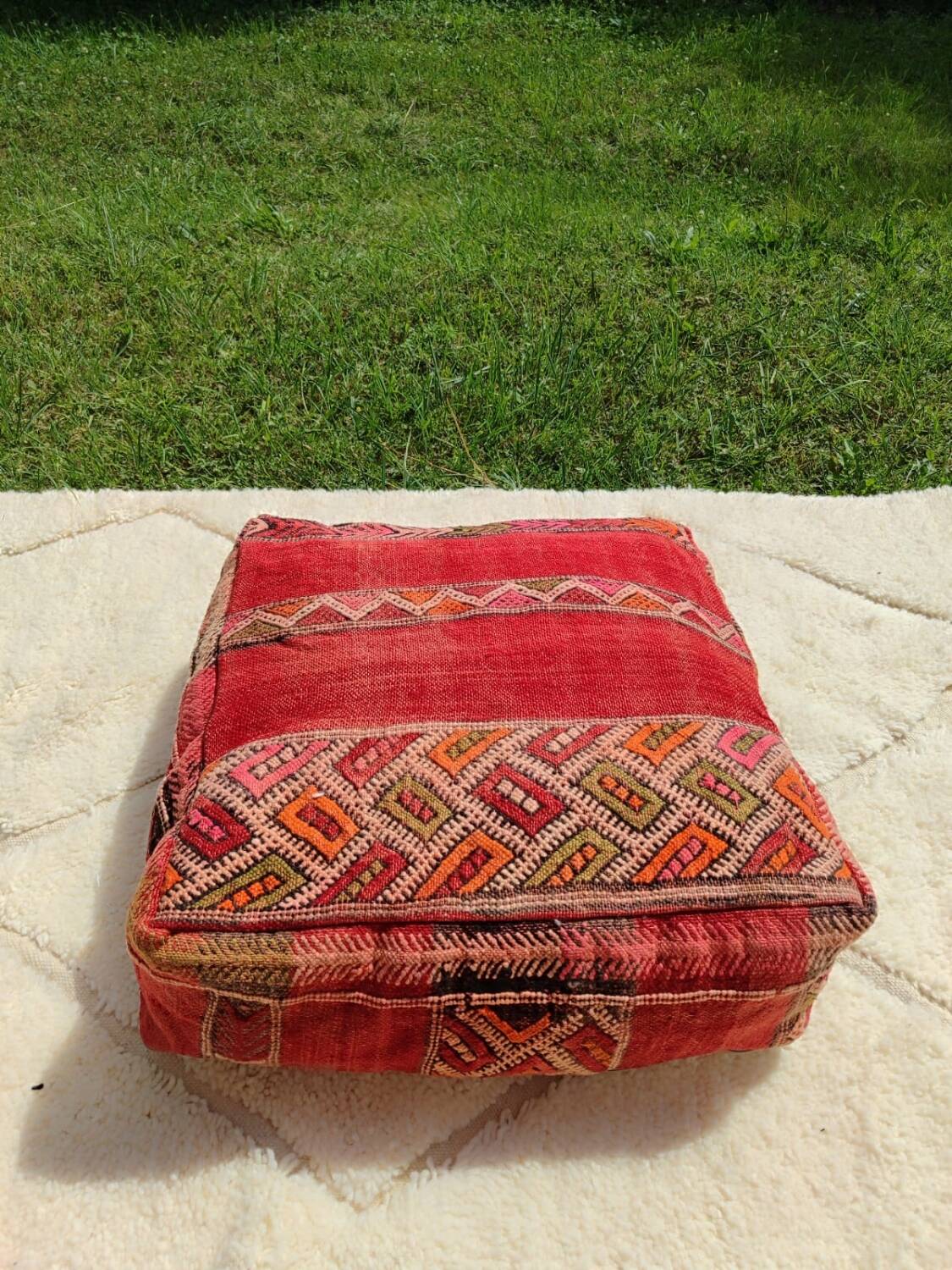 Berber kilim style pouf