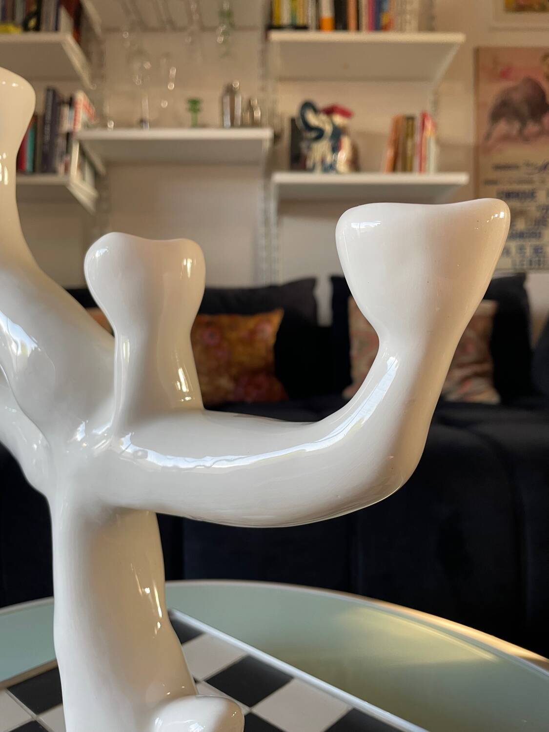 Chandelier céramique artisanale contemporaine