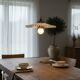 Opaline suspension in Art Deco style with a brass balcony featuring lace details.