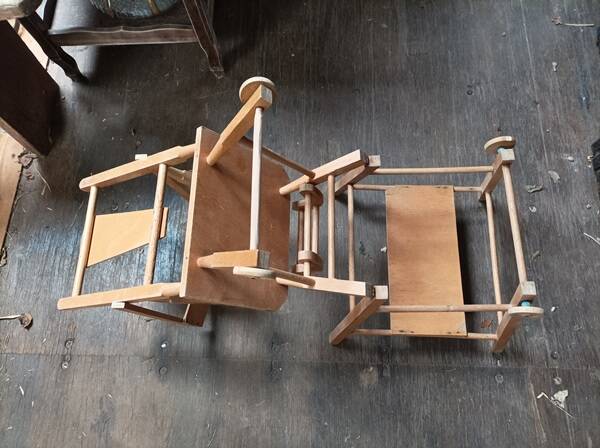 Baby high chair doll toy solid wood dp 1123784