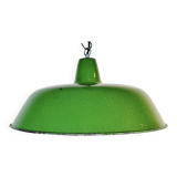 Industrial Green Enamel Factory Pendant Lamp, 1960s