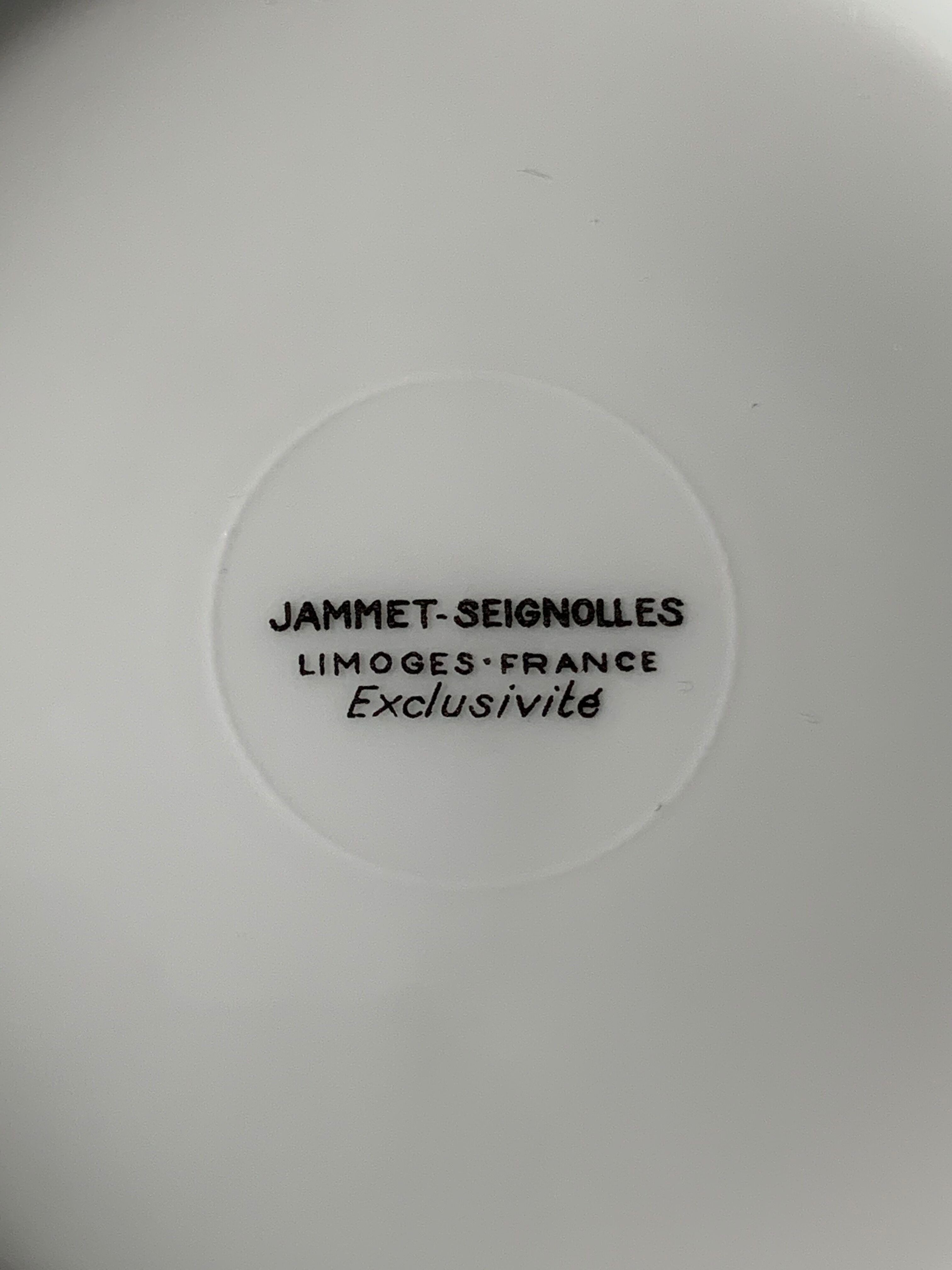 Jammet Seignolles Limoges porcelain and gold cup