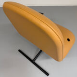 Fauteuil cuir design Jean Nouvel Pour Poltrona Frau fin 90 vintage