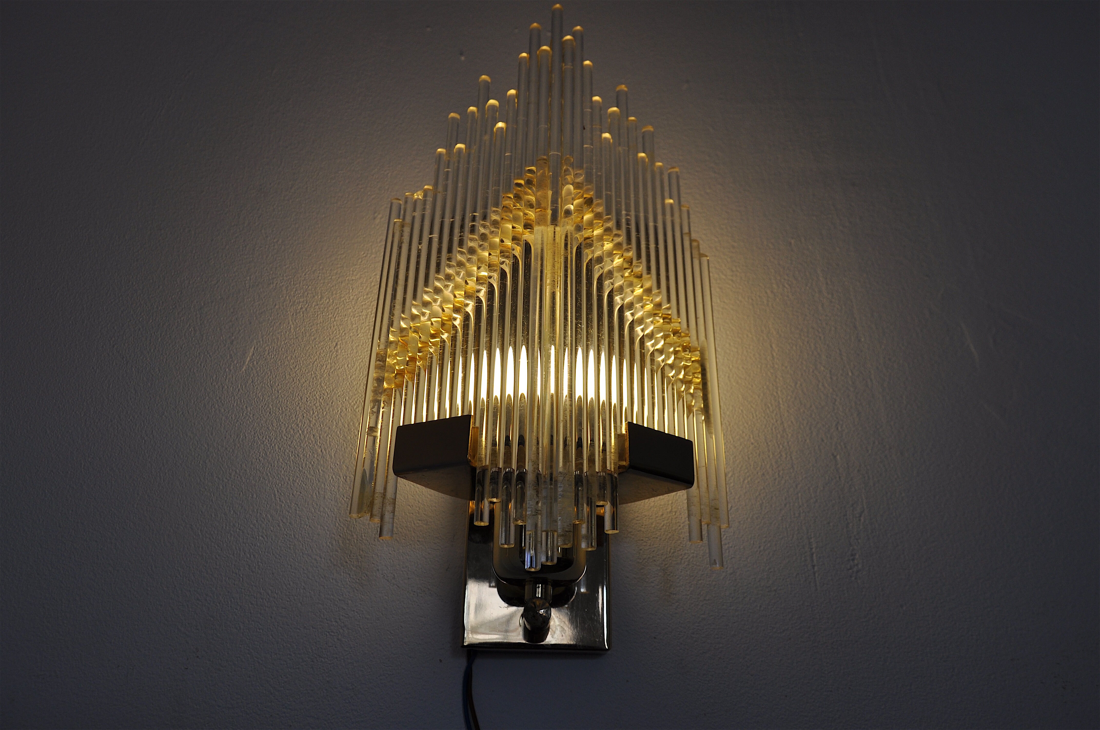 Wall lamp  triangular Crystal Murano