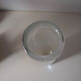 Vintage scroll vase in blown and bubbled glass