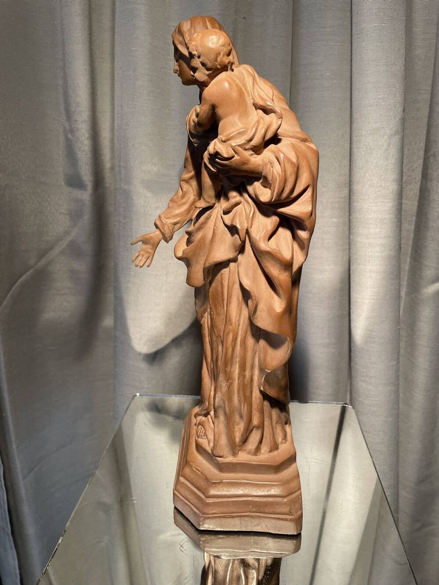 Virgin and child after jean dubois in resin louvre museum