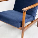 GFM-142 armchair, designed by Edmund Homa from the 70s, navy blue - 2 pieces available