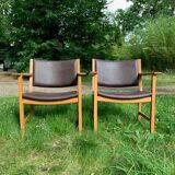 2 Hans Wegner armchairs model AP-50