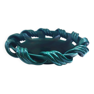 Ceramic fruit bowl from Vallauris signed YVON ROY