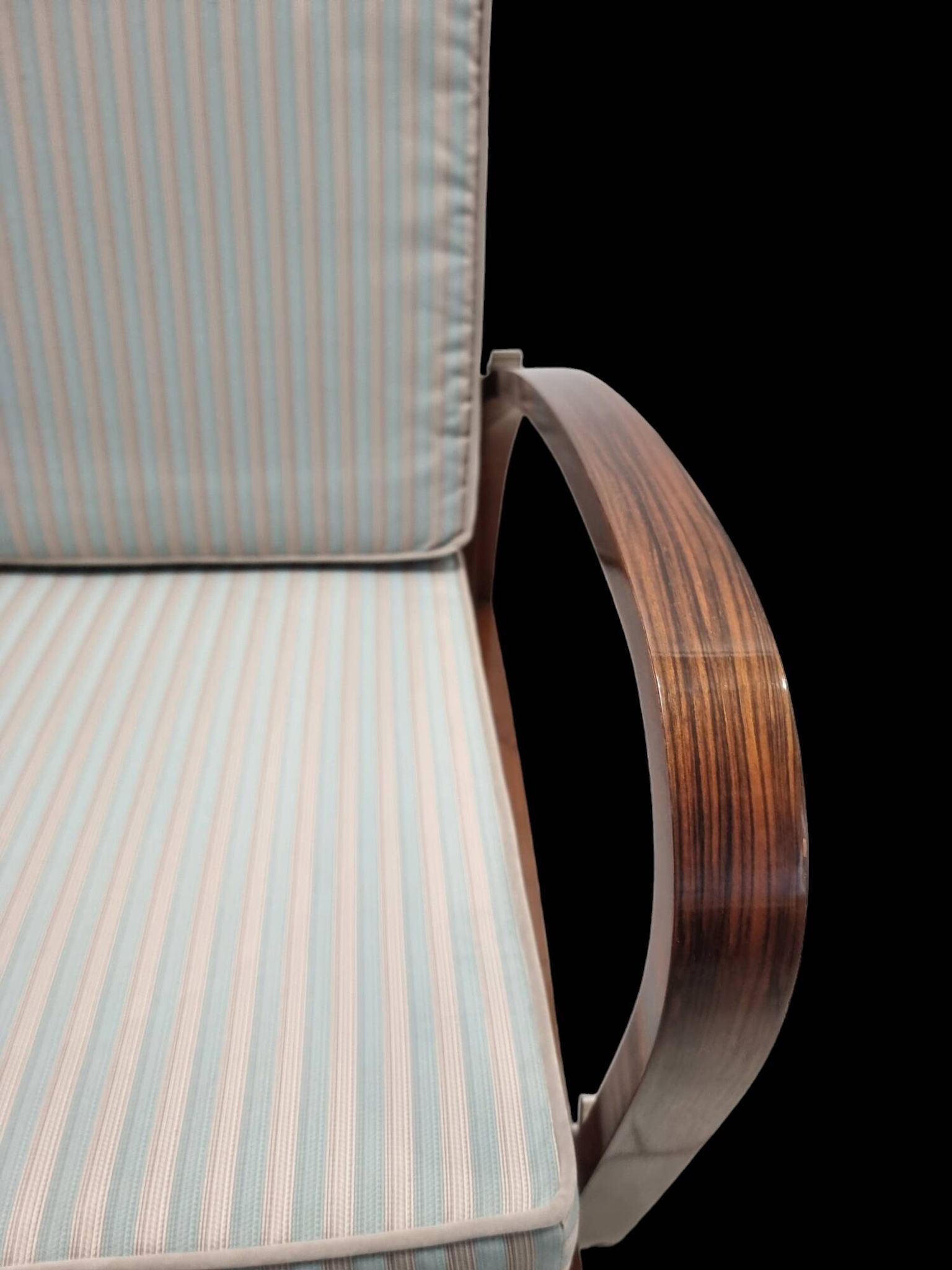 Adjustable H-70 Walnut Bentwood Lounge Chair by Jindrich Halabala, 1930s