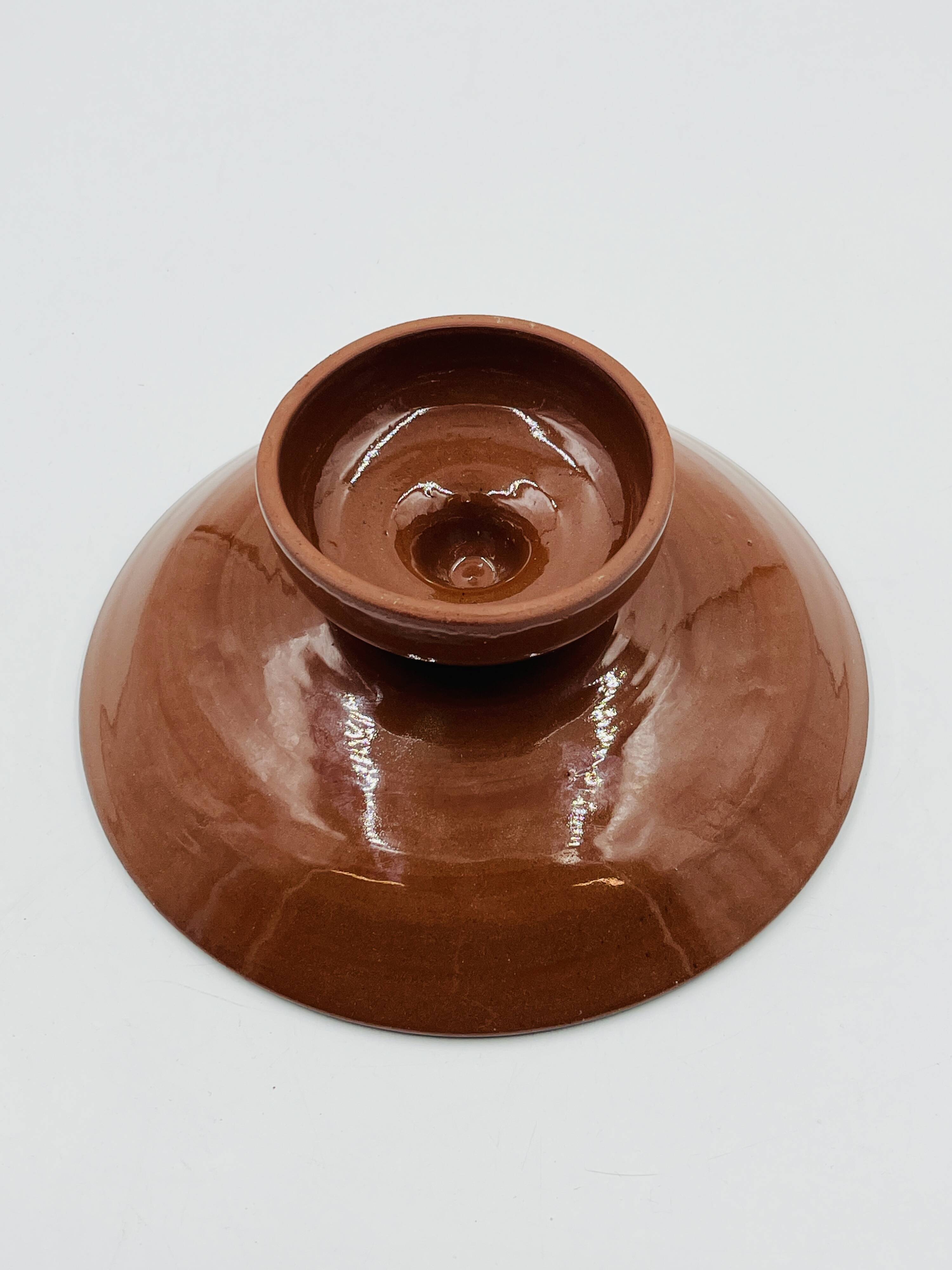 Ceramic footed bowl from Troyan, Bulgaria.