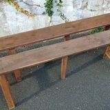Pair of oak benches 166 cm