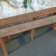 Paire de bancs en chêne 166 cm