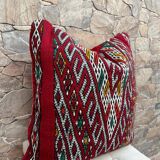 Berber Cushion, Vintage Moroccan Rug Cushion Cover, Berber Wool Cushion Covers.