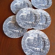 6 English flat plates Bursley "The Posthouse"