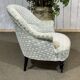 Napoleon III toad chair, late 19th century, reupholstered.