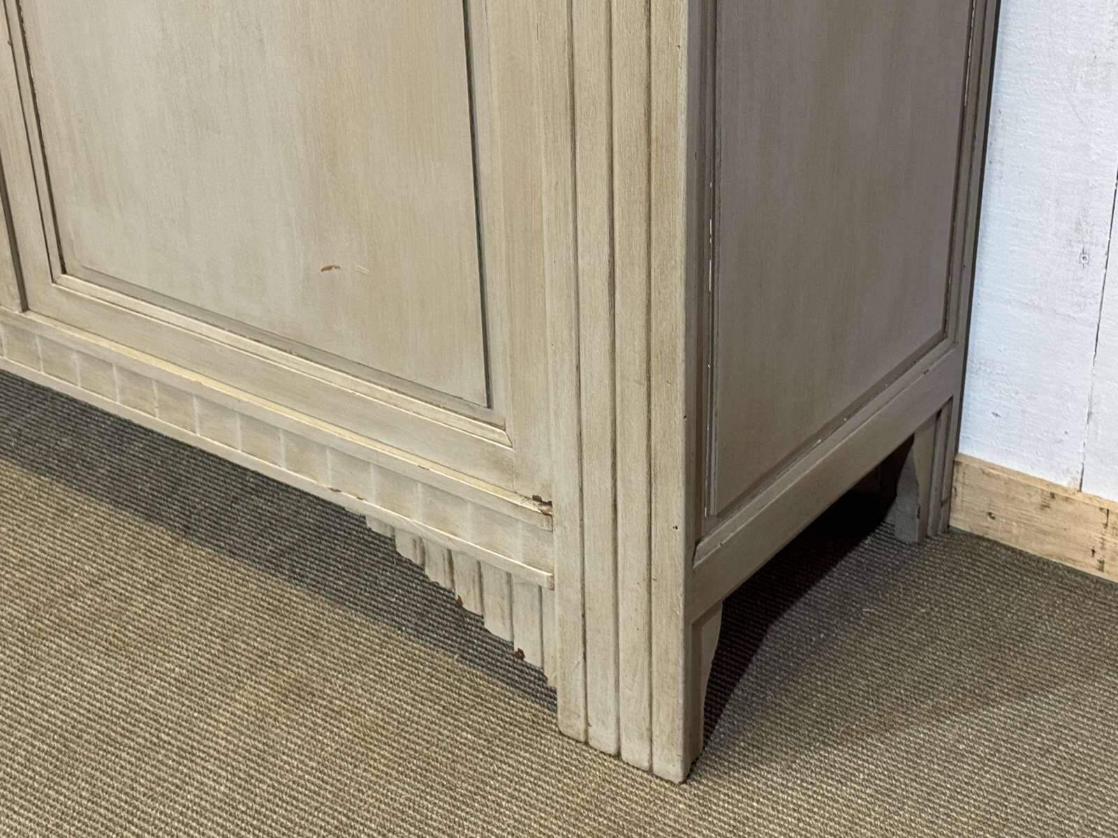 Art Deco sideboard in walnut, oak and marble top.