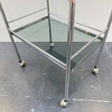 70s chrome and smoked glass server