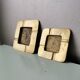 Set of 2 brass ashtrays of vintage design, 80s