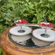 Vintage Stainless Steel Ice Cream Cups, Spoons and Trays