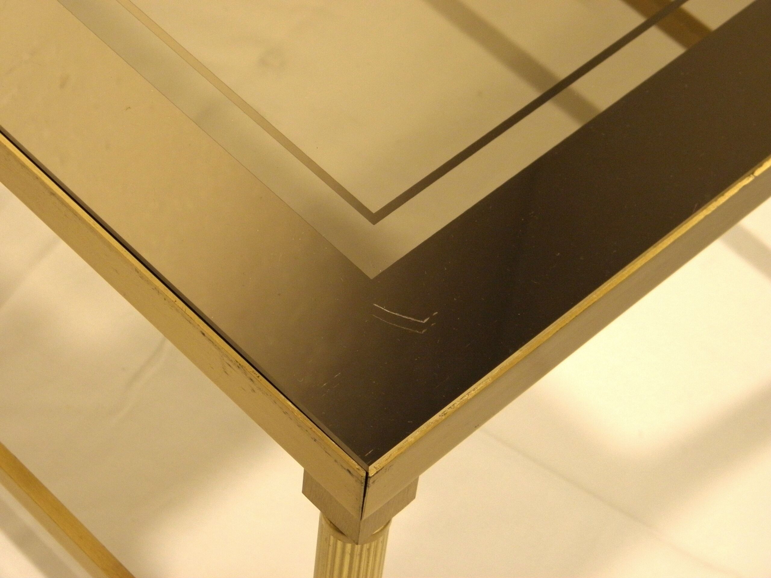 Brass and glass nesting tables