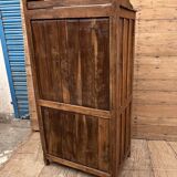 Art Deco glass-fronted cabinet in Burmese teak with original patina.