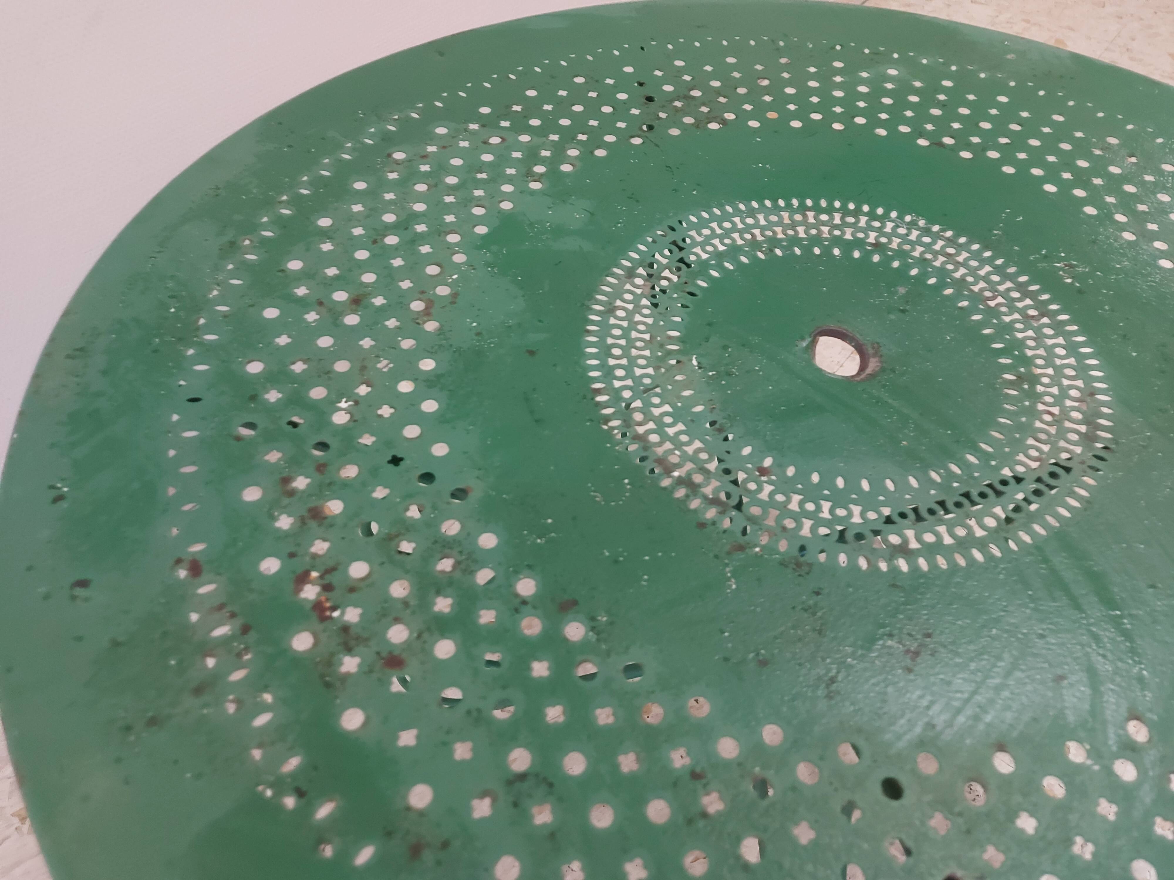 Old metal garden table