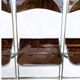 6 folding chairs in smoked Plexiglas and chrome metal, Chaisor 1970