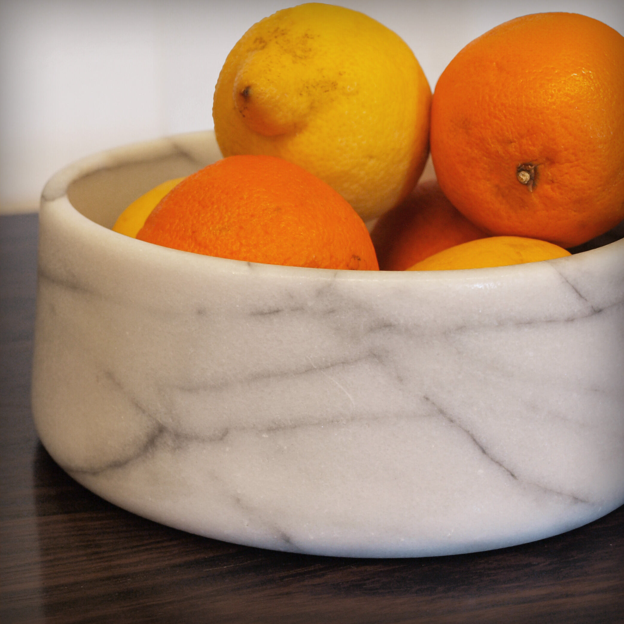 Carrara marble fruit cup