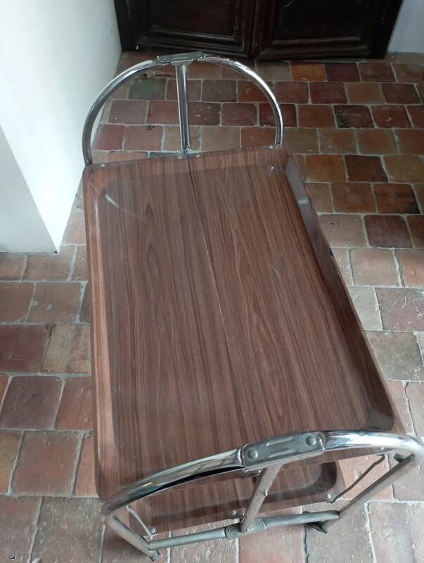 Vintage folding serving trolley