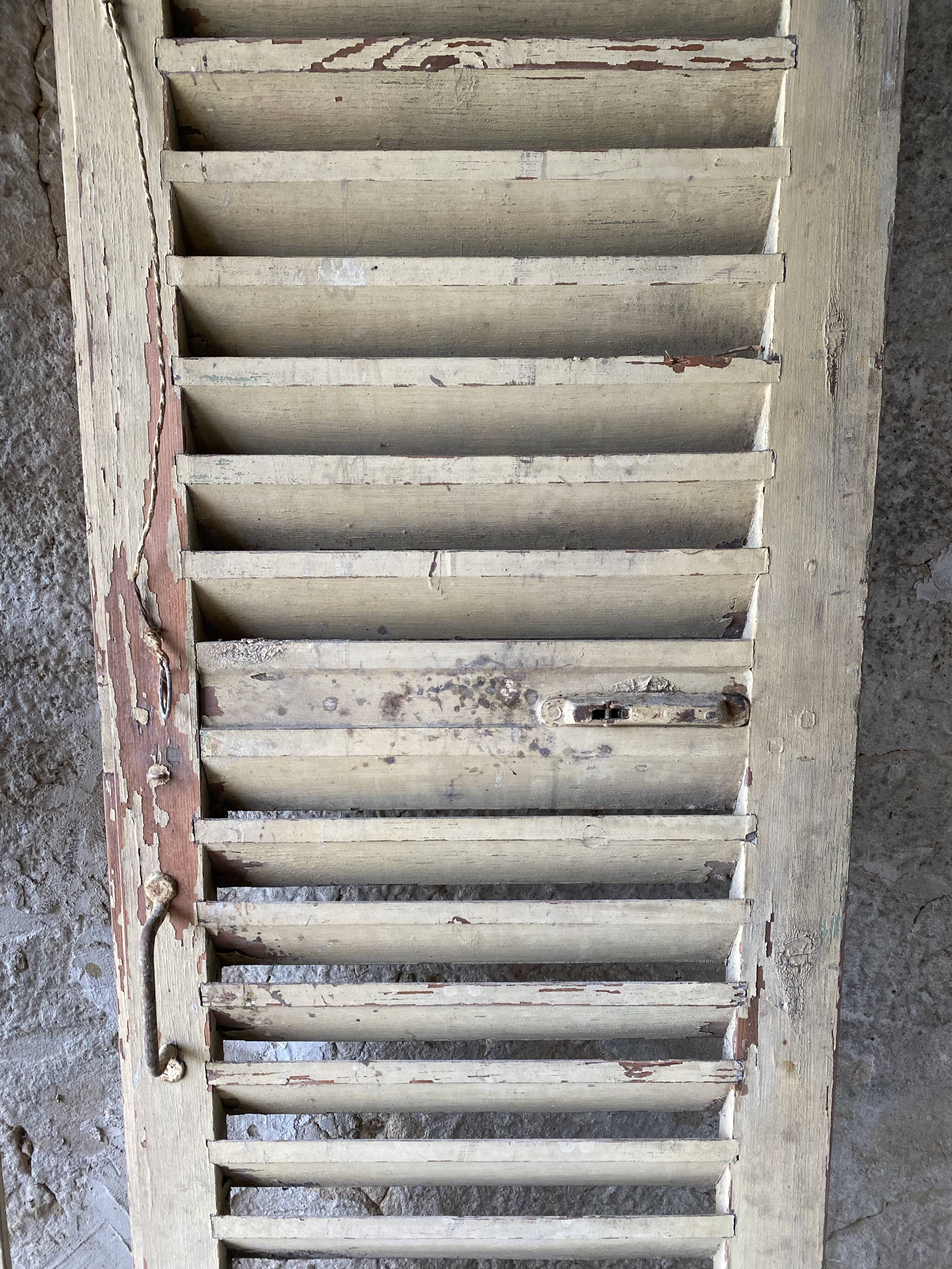 Pair of louvers - solid wood