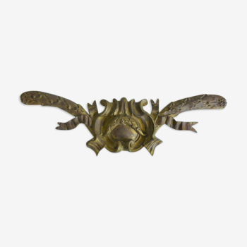 Brass foundry pediment decor