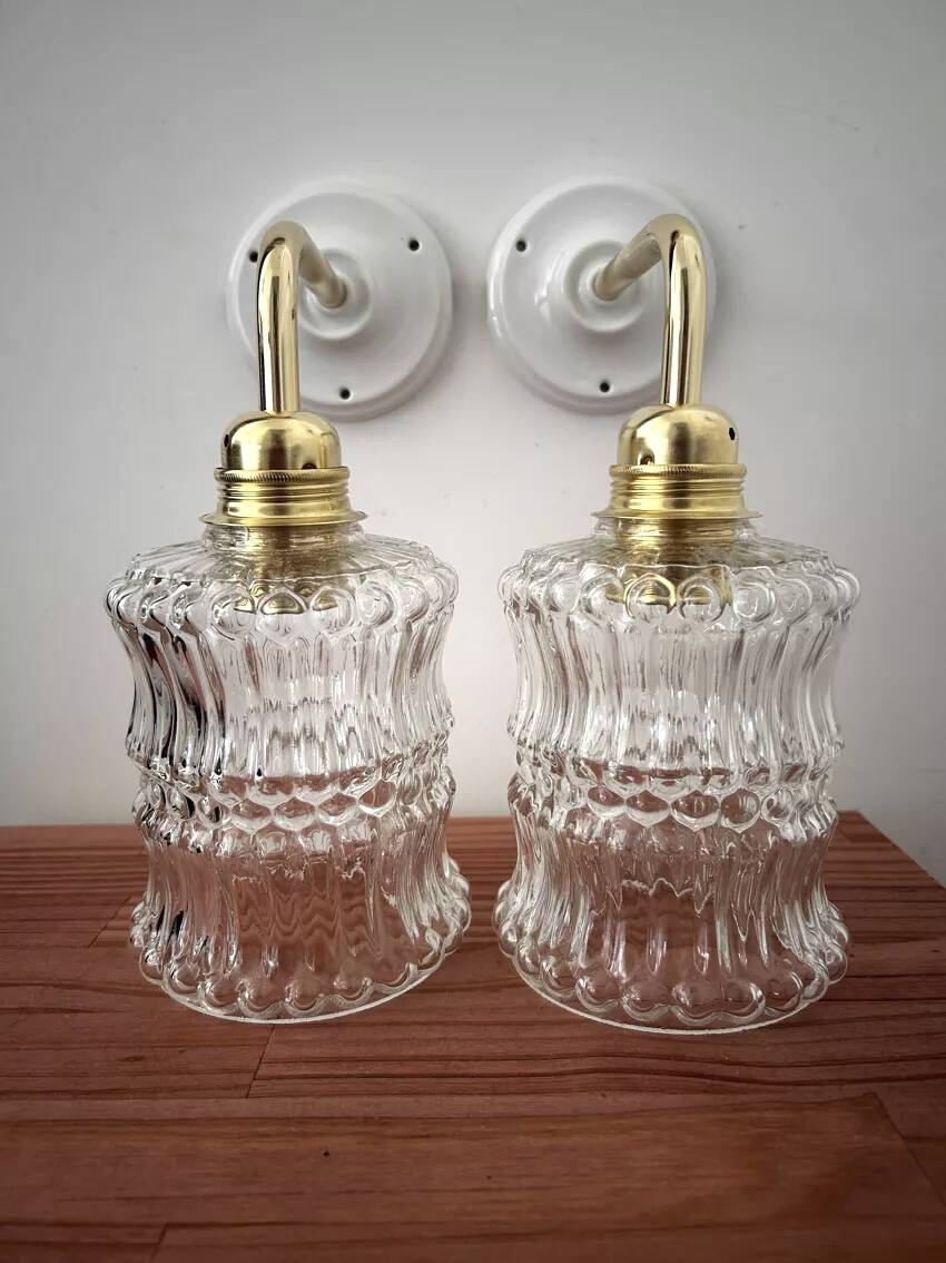 Paire d’appliques murales vintage