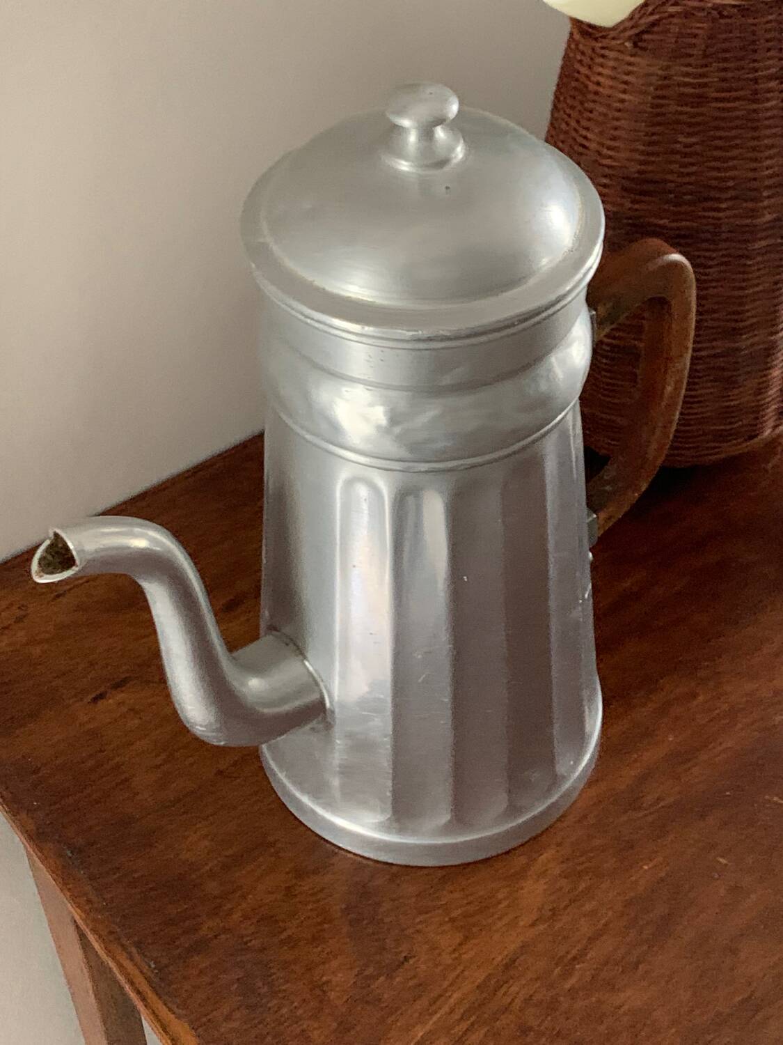 Vintage aluminum coffee maker