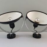 Pair of metal wall lamps 70s