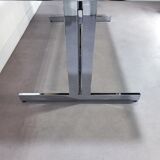 Extendable chrome dining table