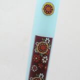 Blue and white opaline vase