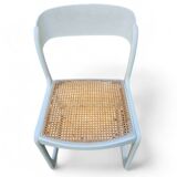 Set of 5 white Baumann "Sleigh" chairs