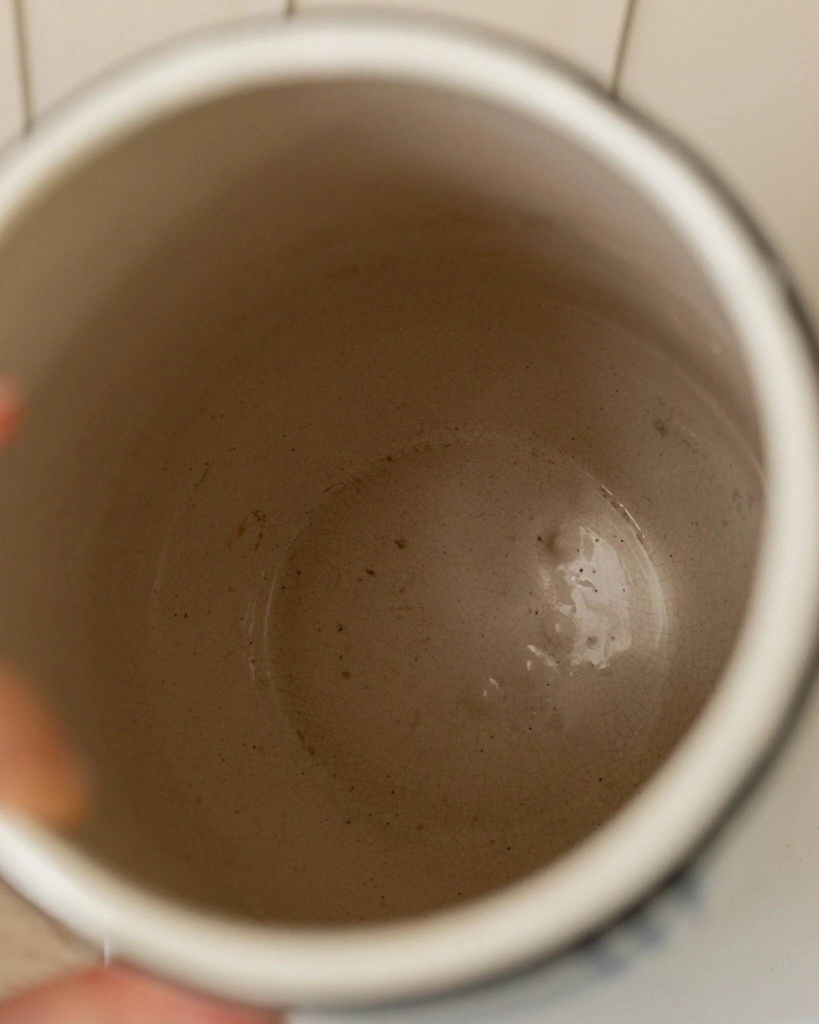 Cream Ceramic Vase by Zeh Scherzer - Hand-Painted Bulbous Mid-Century Floral Stripe, 1970s