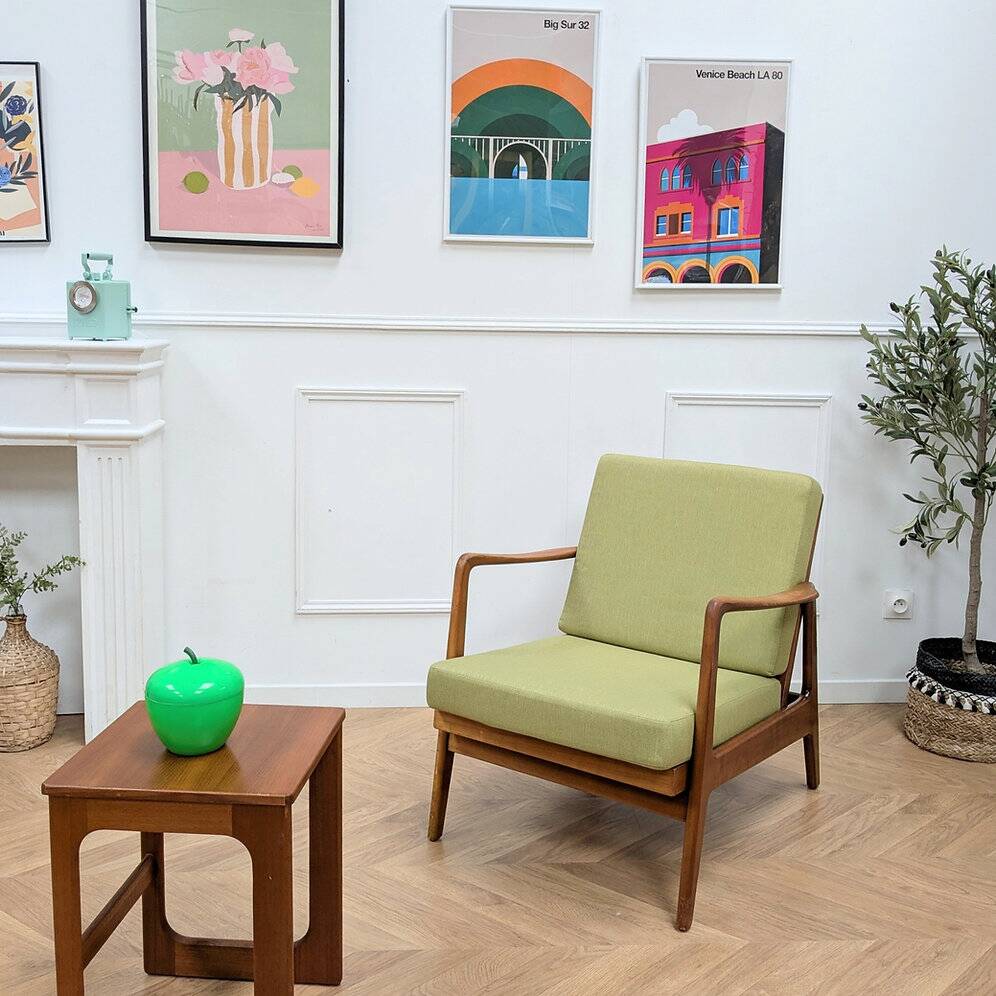 Fauteuil vintage scandinave 3 positions