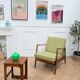 Fauteuil vintage scandinave 3 positions
