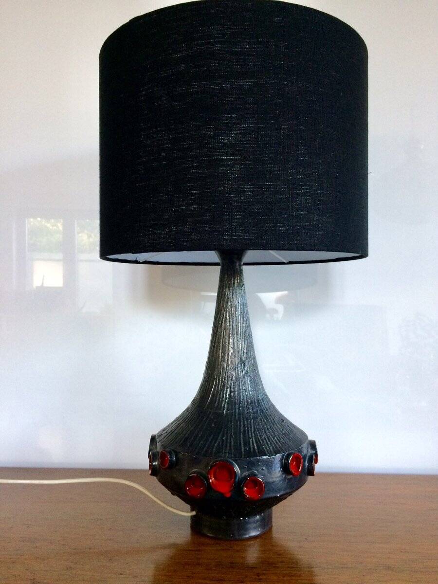 Belgian Art Pottery Table Lamp by Rogier Vandeweghe for Perignem, 1960s