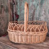 French vintage oval basket