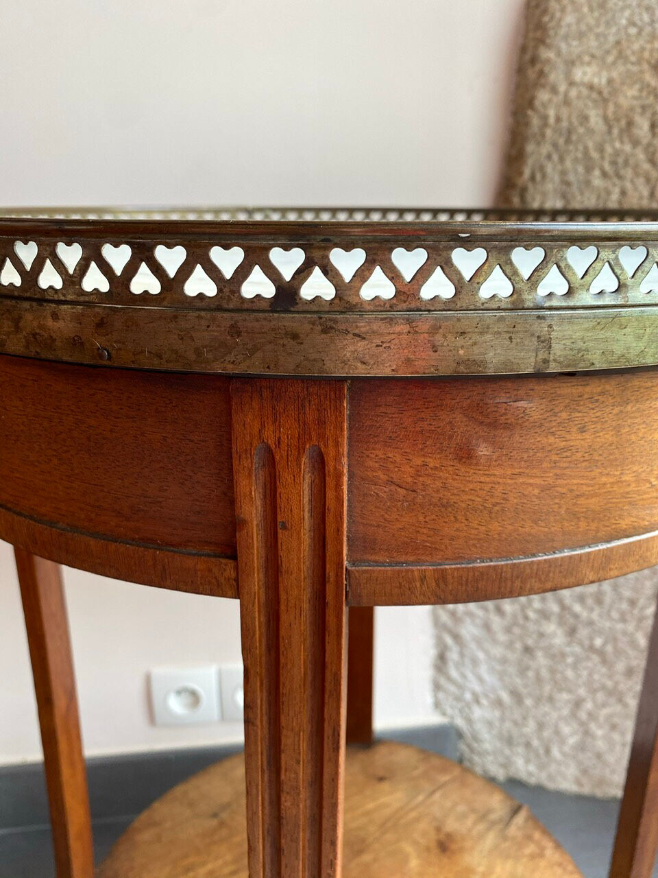 Louis XV-style hot water table in brace, early XX Century